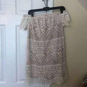 Off the shoulder lace dress